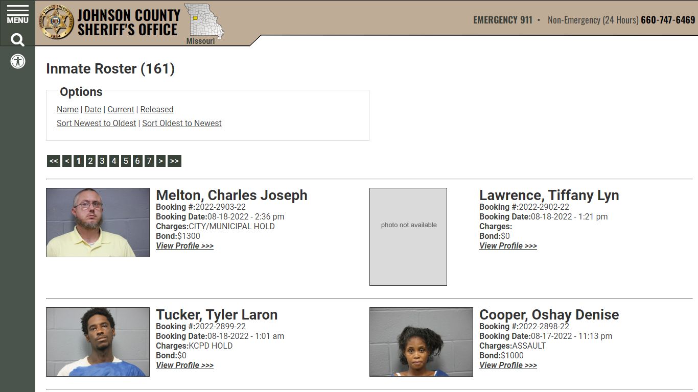 Inmate Roster - Current Inmates Booking Date Descending - Johnson ...